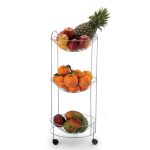 Frutera triple con rueditas