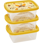 Conjunto de 3 tuppers rectangulares 220 ml