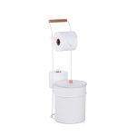 Soporte para papel higienico y basurero